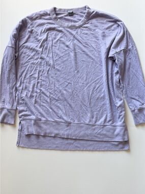 aerie Lavender Knit Crewneck Sweater